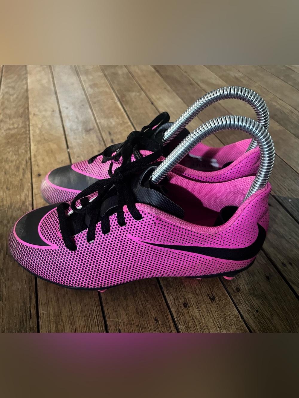 Nike Jr Bravata II FG Pink Black Soccer Cleats Youth 2Y Unisex